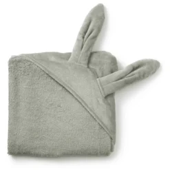 Elodie Hooded Towel Mineral Green Bunny -Lief En Klein elodie hooded towel mineral green bunny a376052 3