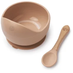 Elodie Siliconen Kom Met Lepel, Blush Ing Roze