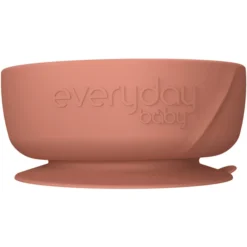 Everyday Baby Eetkom Met Zuignap Siliconen, Nature Rood