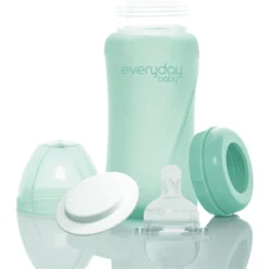 Everyday® Baby Glazen Babyfles Healthy+ 240 Ml, Mint Green -Lief En Klein everyday baby glazen babyfles healthy 240 ml mint green a343981 3