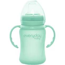 Everyday Baby Glazen Babyfles Heathy+ Sippy Cup, 150 Ml In Mint Green