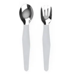 Everyday Baby Roestvrijstalen Bestek Met Siliconen Handvat, 2 St. In Rustig Grijs -Lief En Klein everyday baby roestvrijstalen bestek met siliconen handvat 2 st in rustig grijs a315118 3