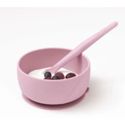 Everyday Baby Siliconen Eetbakje Met Zuignap, Purple Rose -Lief En Klein everyday baby siliconen eetbakje met zuignap purple rose a315093 3