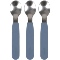 Filibabba Siliconen Lepel 3-pack, Powder Blauw -Lief En Klein filibabba siliconen lepel 3 pack powder blauw a344399 1