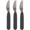 Filibabba Siliconen Mes 3-pack, Stone Grijs