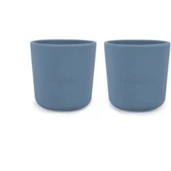 Filibabba Siliconen Mok 2-pack, Powder Blauw -Lief En Klein filibabba siliconen mok 2 pack powder blauw a344367 2
