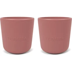 Filibabba Siliconen Mok 2-pack - Roos