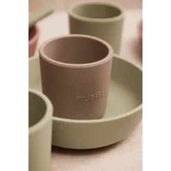 Lief En Klein -Lief En Klein filibabba siliconen mok 2 pack warm grijs a399511 1