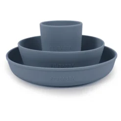 Filibabba Siliconen Servies Set, Powder Blauw -Lief En Klein filibabba siliconen servies set powder blauw a344362 4