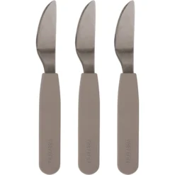Filibabba Siliconenmes 3-Pack - Warm Grijs -Lief En Klein filibabba siliconenmes 3 pack warm grijs a399491 2