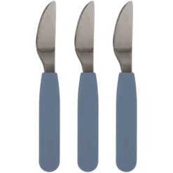 Filibabba Siliconenmessen 3-pak, Powder Blauw -Lief En Klein filibabba siliconenmessen 3 pak powder blauw a344386 1