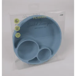 Filibabba Split Silicone Plaat - Powder Blauw -Lief En Klein filibabba split silicone plaat powder blauw a399713 3