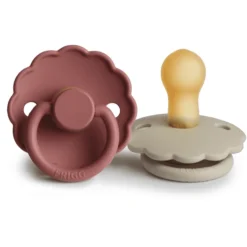 FRIGG Fopspeen Daisy Latex, Cream / Powder Blush 0-6 Maanden, 2 Stuks -Lief En Klein frigg fopspeen daisy latex cream powder blush 0 6 maanden 2 stuks a396090 3