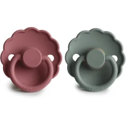 FRIGG Fopspeen Daisy Latex, Dusty Rose/Lily Pad 0-6 Maanden, 2 Stuks -Lief En Klein frigg fopspeen daisy latex dusty rose lily pad 0 6 maanden 2 stuks a396091 2