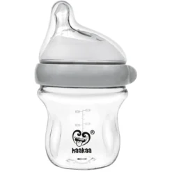 Haakaa® Babyfles Glas, Generatie 3 90 Ml In Grijs -Lief En Klein haakaa babyfles glas generatie 3 90 ml in grijs a343996 3