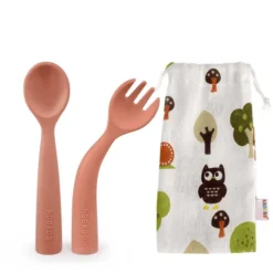 Haakaa® Bestekset, Buigbaar Donkerrood -Lief En Klein haakaa bestekset buigbaar donkerrood a345393 2