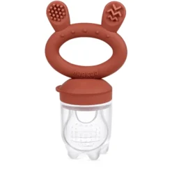 Haakaa® Vruchtenspeen, Incl. Diepvriesdeksel Set Koper Rood