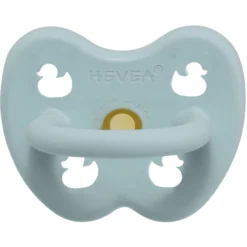 HEVEA Fopspeen - Natuurrubber / Baby Blauw / Orthodontisch / Eend (0-3 Mon.)