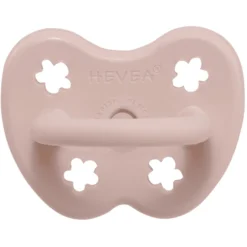 HEVEA Fopspeen - Natuurrubber / Powder Roze / Den / Bloem (0-3 Mon.)