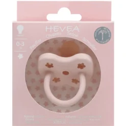 HEVEA Fopspeen - Natuurrubber / Powder Roze / Den / Bloem (0-3 Mon.) -Lief En Klein hevea fopspeen natuurrubber powder roze den bloem 0 3 mon a295161 3