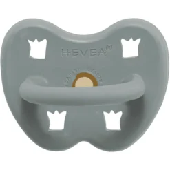 HEVEA Fopspeen - Natuurrubber / Schitterend Grijs / Orthodontisch / Kroon (vanaf 3 Maanden)