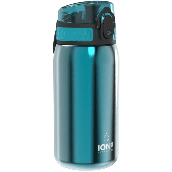Ion8 , Lekvrije Drinkfles, Roestvrij Staal, Blauw, 400 Ml 1 Ion8 , Lekvrije Drinkfles, Roestvrij Staal, Blauw, 400 Ml