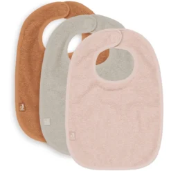 Jollein Badstof Slabbetje 3-Pack Roze/nougat/karamel -Lief En Klein jollein badstof slabbetje 3 pack roze nougat karamel a325504 4