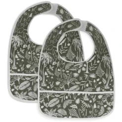 Jollein Set Van 2 Waterdichte Slabbetjes Botanical Leaf Green -Lief En Klein jollein set van 2 waterdichte slabbetjes botanical leaf green a383249 3