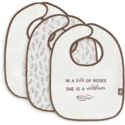 Jollein Slabbetje Meadow Kastanje 3-pack