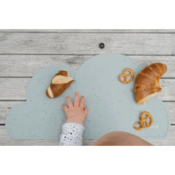 KINDSGUT Placemat Wolk Sprinkles, Aquamarijn -Lief En Klein kindsgut placemat wolk sprinkles aquamarijn a325027 3
