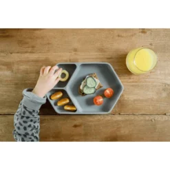 KINDSGUT Siliconenplaat, Hoekig In Donkergrijs -Lief En Klein kindsgut siliconenplaat hoekig in donkergrijs a324917 1