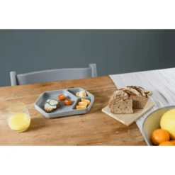 KINDSGUT Siliconenplaat, Hoekig In Donkergrijs -Lief En Klein kindsgut siliconenplaat hoekig in donkergrijs a324917 3