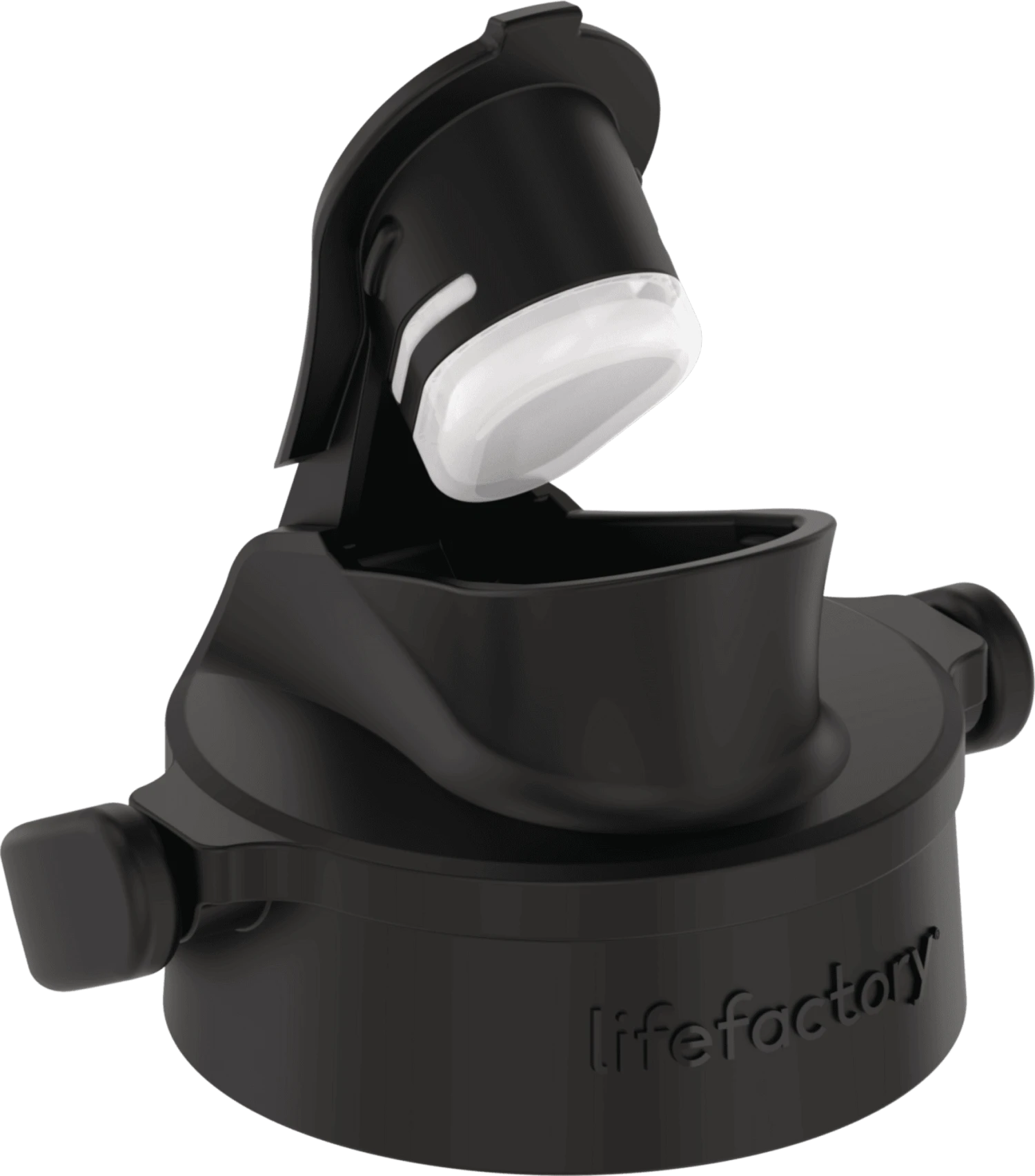 LIFE FACTORY Active Flip Cap (350ml, 475ml En 650ml) Onyx 2 LIFE FACTORY Active Flip Cap (350ml, 475ml En 650ml) Onyx - Afbeelding 2