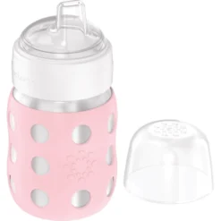 Life Factory Babyfles Met Brede Hals 235 Ml Met Zachte Drinkdop, Woestijnroze