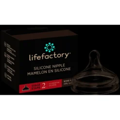 Life Factory Siliconen Speen Maat 2 Voor Babyflessen Met Wijde Hals, 3-6 Maande -Lief En Klein life factory siliconen speen maat 2 voor babyflessen met wijde hals 3 6 maande a345469 2