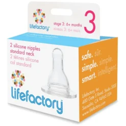 LIFEFACTORY Drinkespeen Maat 3 (vanaf 6 Maanden) Set Van 2 -Lief En Klein lifefactory drinkespeen maat 3 vanaf 6 maanden set van 2 a106598 3