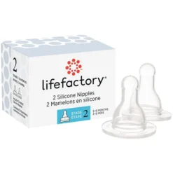 LIFEFACTORY Drinkspeen Maat 2 (3-6 Maanden) Set Van 2 -Lief En Klein lifefactory drinkspeen maat 2 3 6 maanden set van 2 a106595 2