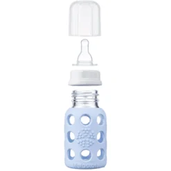 LIFEFACTORY Glazen Babyfles Blanket 120ml -Lief En Klein lifefactory glazen babyfles blanket 120ml a265357 2