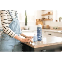 LIFEFACTORY Glazen Babyfles Blanket 120ml -Lief En Klein lifefactory glazen babyfles blanket 120ml a265357 4