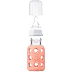 LIFEFACTORY Glazen Babyfles Cantaloupe 120ml -Lief En Klein lifefactory glazen babyfles cantaloupe 120ml a265354 2