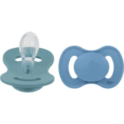 Lullaby Planet Siliconen Fopspeen 2-pack Symmetrisch Maat 2 Ocean Teal & Dove Blue