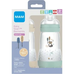 MAM Babyfles Easy Start Anti-koliek-Elementen 260 Ml 2 Stuks Vos/konijn In Beige/mint -Lief En Klein mam babyfles easy start anti koliek elementen 260 ml 2 stuks vos konijn in beige mint a309813 3