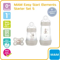 MAM Babyfles Easy Start Anti-koliek-Elementen Startset S Bunny In Grijs -Lief En Klein mam babyfles easy start anti koliek elementen startset s bunny in grijs a309817 3