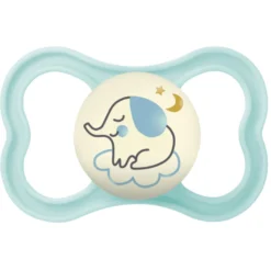 MAM Fopspeen Air Night Silicone, 6-16 Maanden, 2 Stuks, Elephant/Stars -Lief En Klein mam fopspeen air night silicone 6 16 maanden 2 stuks elephant stars a382589 4