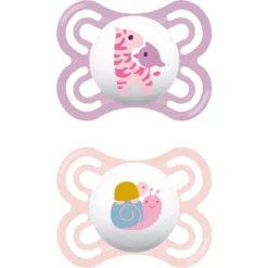 MAM Fopspeen Perfect Silicone, 0-6 Maanden, 2st, Giraffe/Snagel