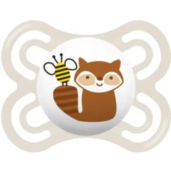 MAM Fopspeen Perfect Silicone, 0-6 Maanden, 2st, Walvis/wasbeer -Lief En Klein mam fopspeen perfect silicone 0 6 maanden 2st walvis wasbeer a382477 3