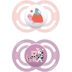MAM Fopspeen Perfect Silicone, 6-16 Maanden, 2 Stuks, S Child Pad/zebra