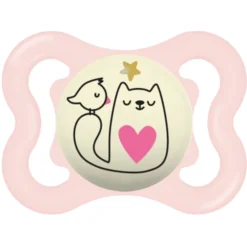 MAM Fopspeen Supreme Night Silicone, 0-6 Maanden, 2st, Kat/kikker -Lief En Klein mam fopspeen supreme night silicone 0 6 maanden 2st kat kikker a382634 4