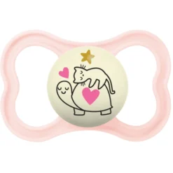 MAM Fopspeen Supreme Night Silicone, 6-16 Maanden, 2 Stuks, Kat/sterren -Lief En Klein mam fopspeen supreme night silicone 6 16 maanden 2 stuks kat sterren a382645 3