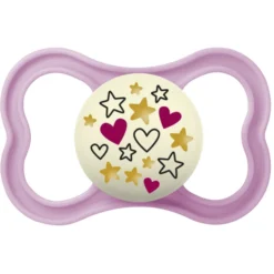MAM Fopspeen Supreme Night Silicone, 6-16 Maanden, 2 Stuks, Kat/sterren -Lief En Klein mam fopspeen supreme night silicone 6 16 maanden 2 stuks kat sterren a382645 4